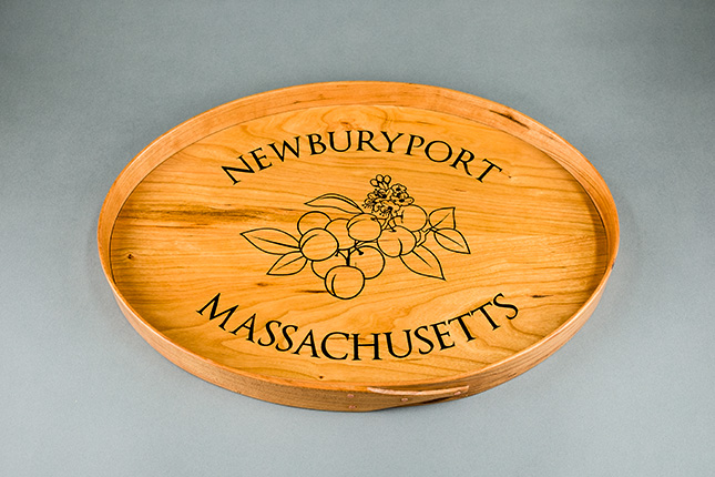 Custom engraved Newburyport Shaker tray